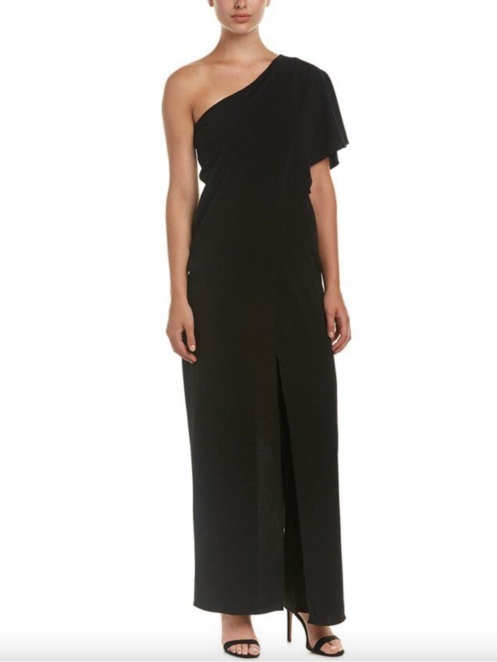 Alexia Admor Black One-Shoulder Evening Gown